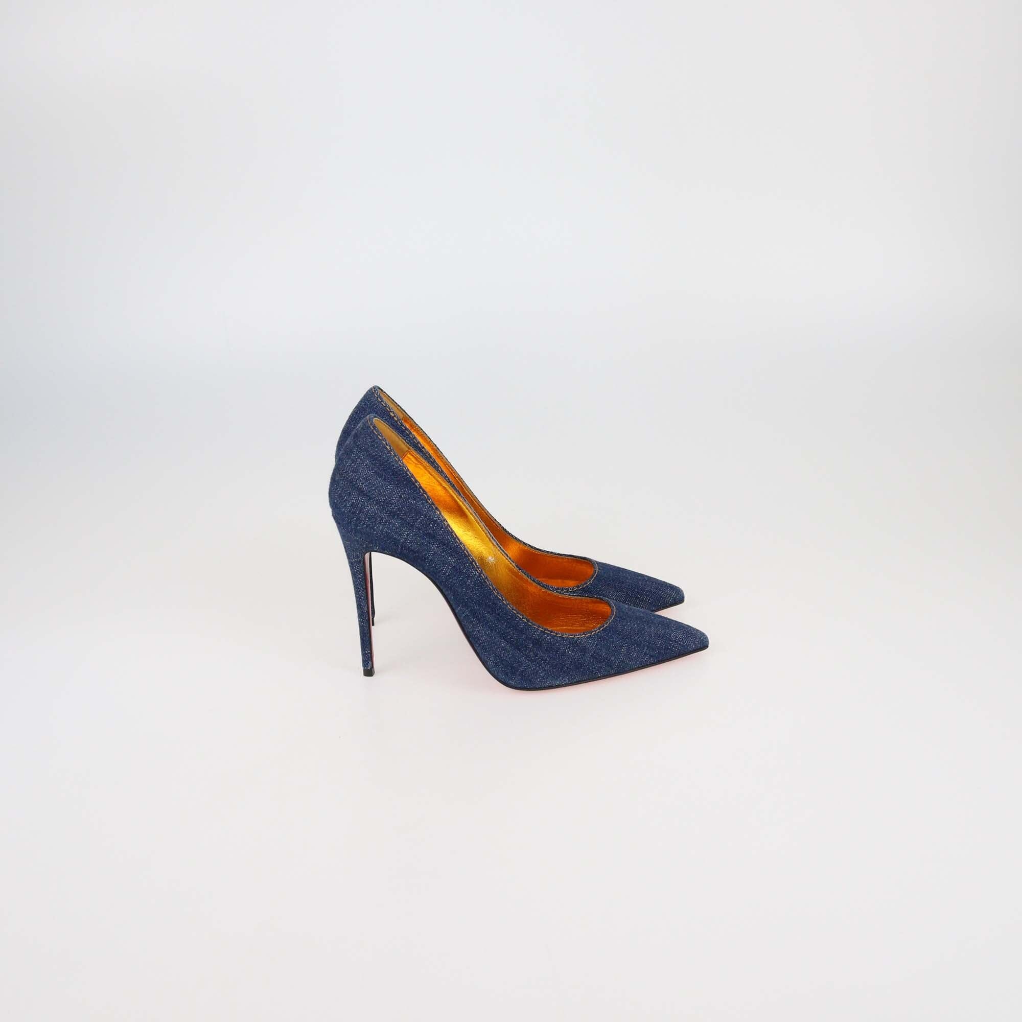 Christian Louboutin Blue Denim kate Pumps Womens Christian Louboutin 