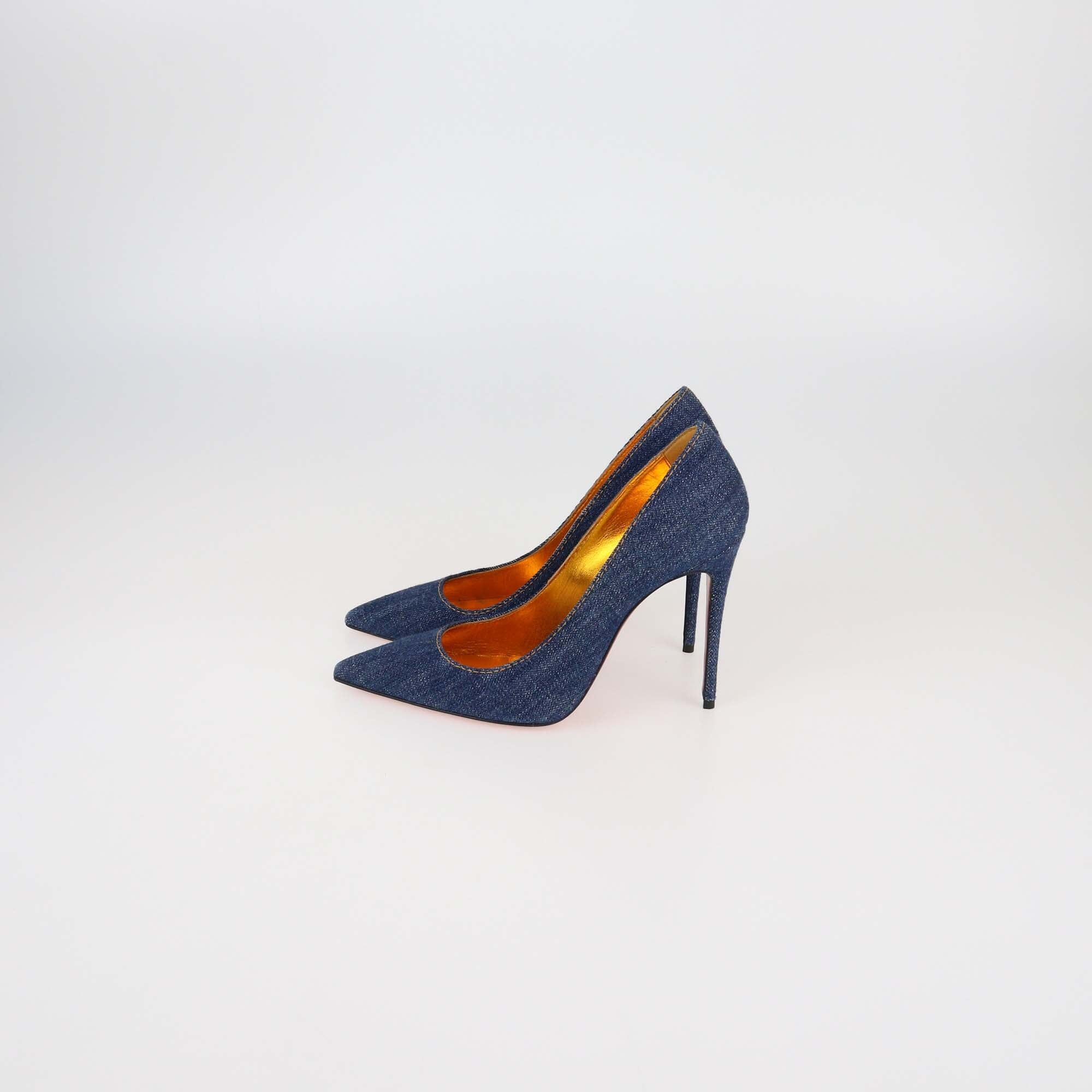 Christian Louboutin Blue Denim kate Pumps Womens Christian Louboutin 