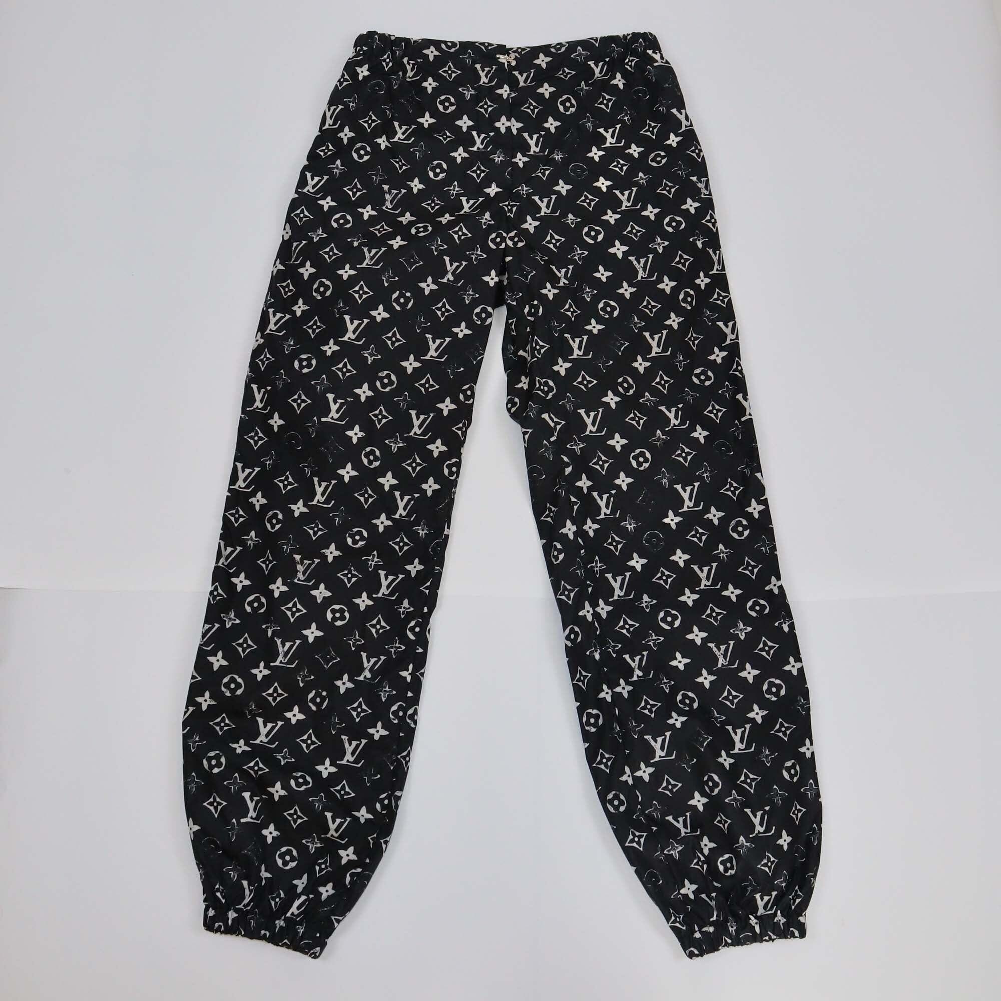 Louis Vuitton Black Stencil Effect Monogram Jogging Pants Womens Louis Vuitton 