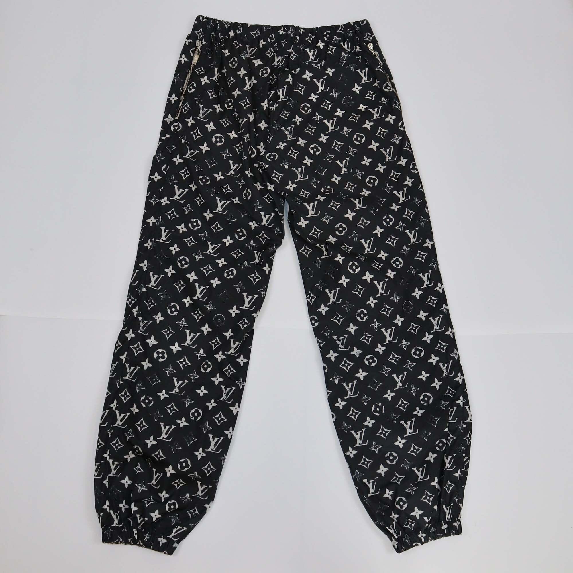 Louis Vuitton Black Stencil Effect Monogram Jogging Pants Womens Louis Vuitton 