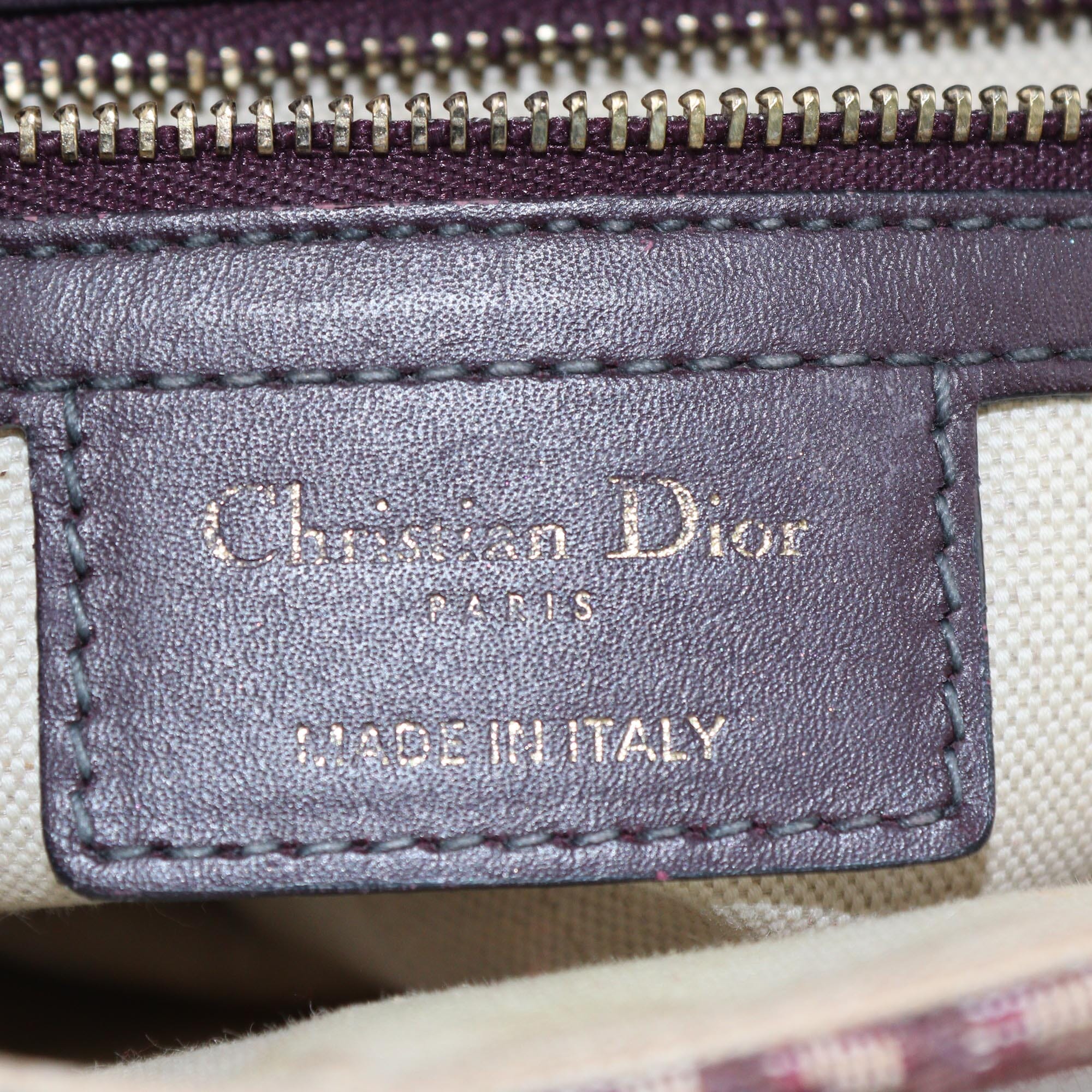 Christian Dior Burgundy Oblique Saddle Bag Womens Christian Dior 