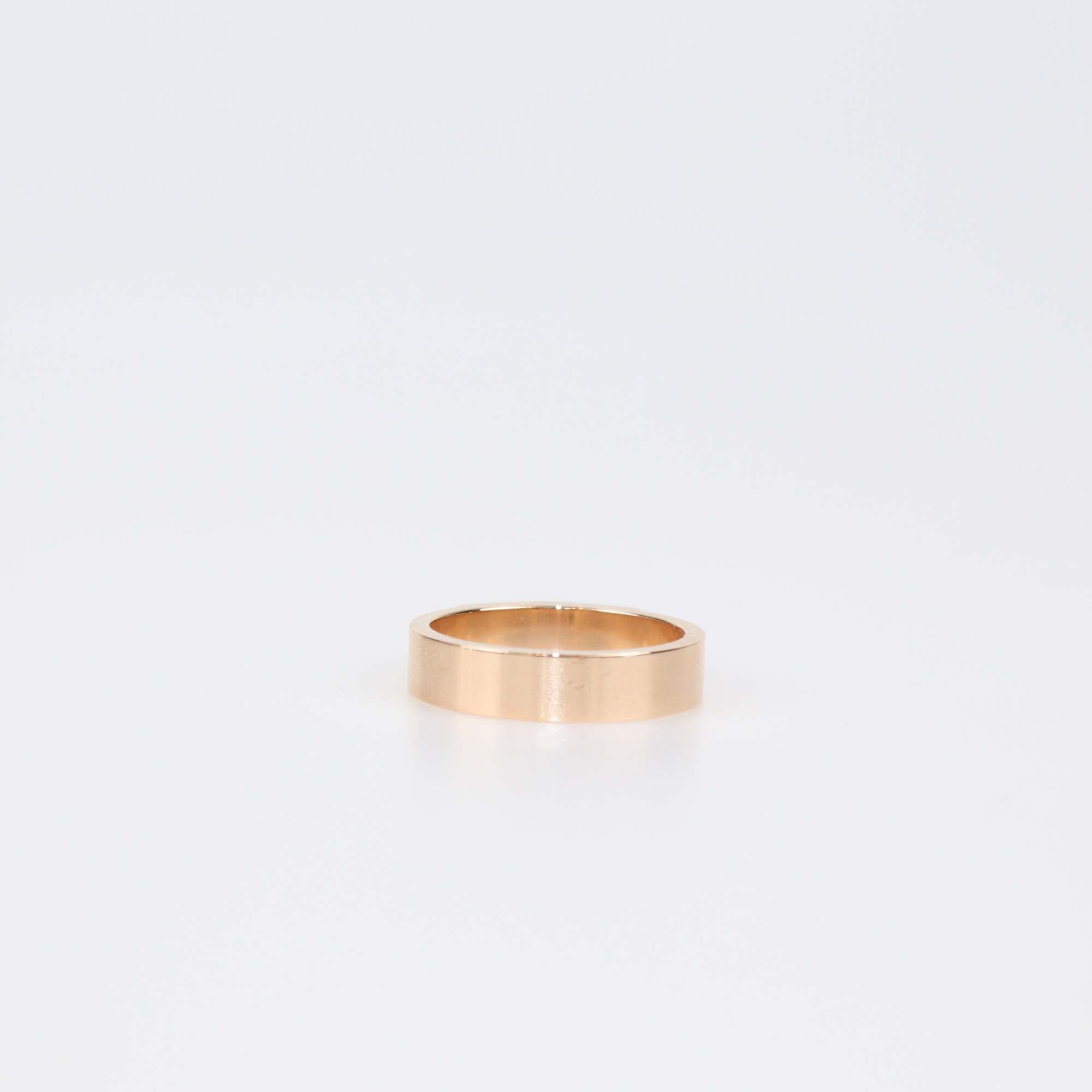 Hermes Kelly Diamond 18k Rose Gold Ring Size 55