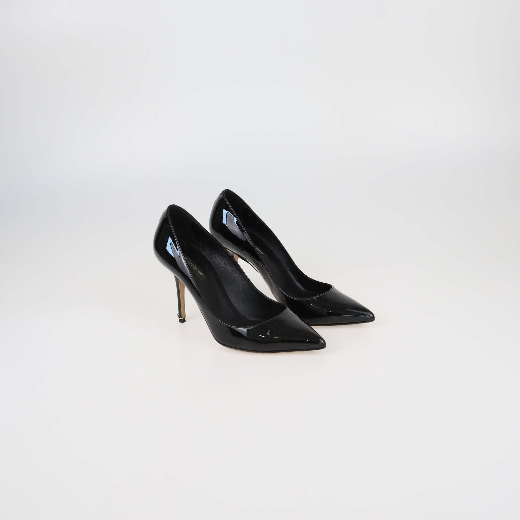 Dolce & Gabbana Black Patent Leather Cardinale Pumps Womens Dolce & Gabbana 