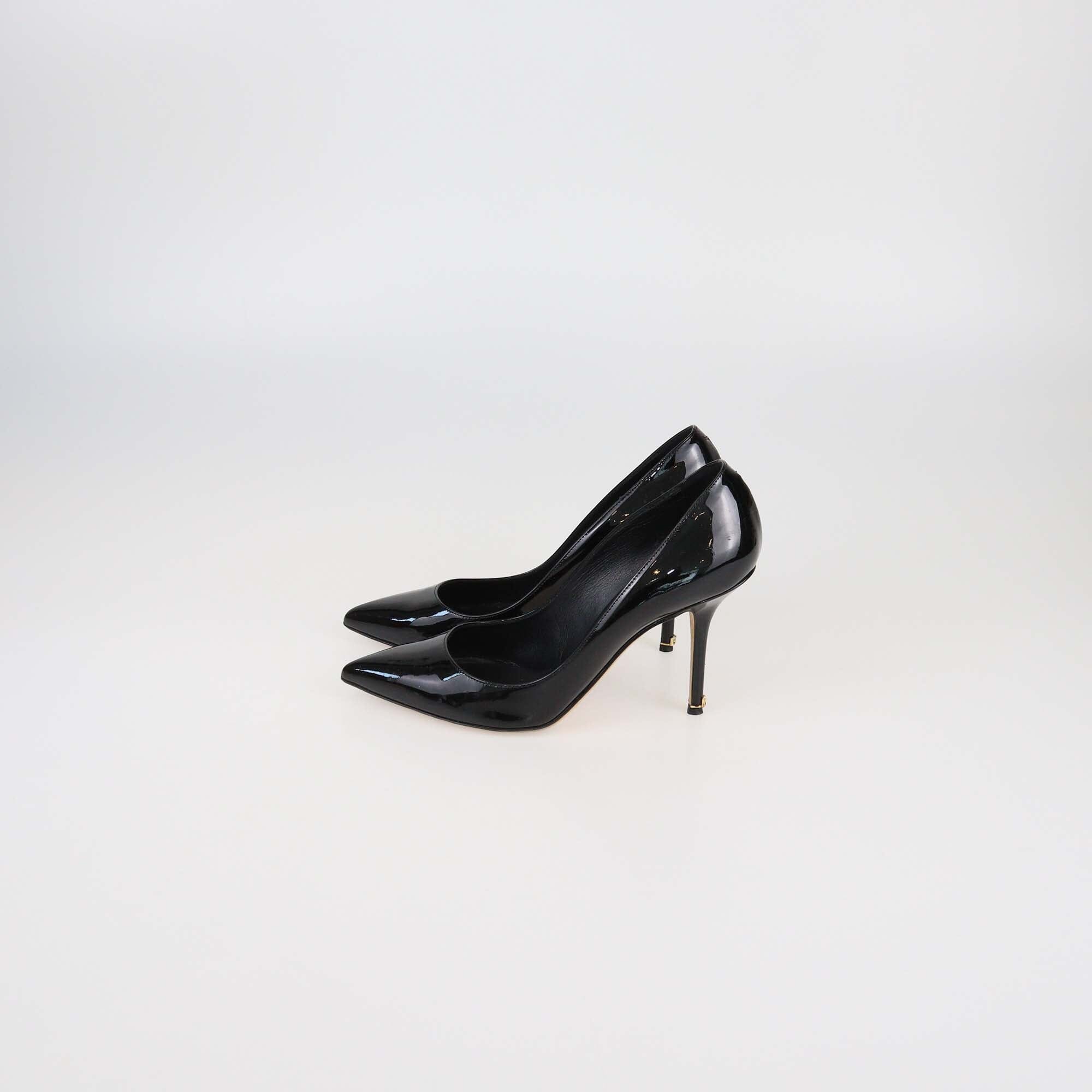 Dolce & Gabbana Black Patent Leather Cardinale Pumps Womens Dolce & Gabbana 