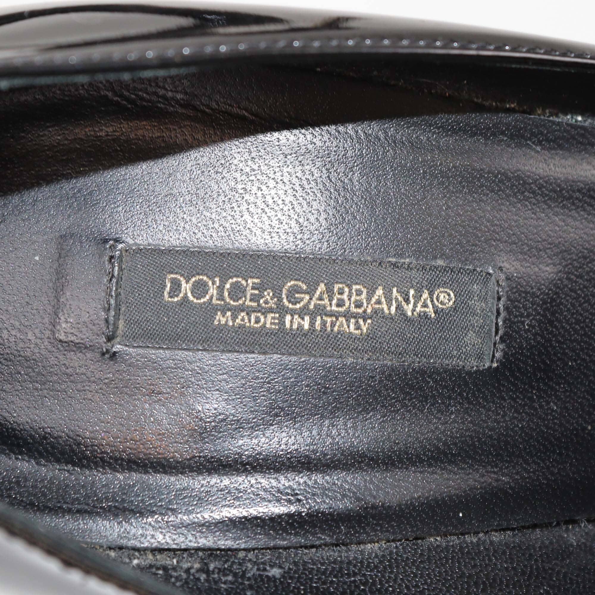 Dolce & Gabbana Black Patent Leather Cardinale Pumps Womens Dolce & Gabbana 
