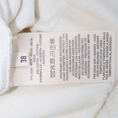 Hermes Off White Silk Cotton Knit Chain D'Ancre Cardigan
