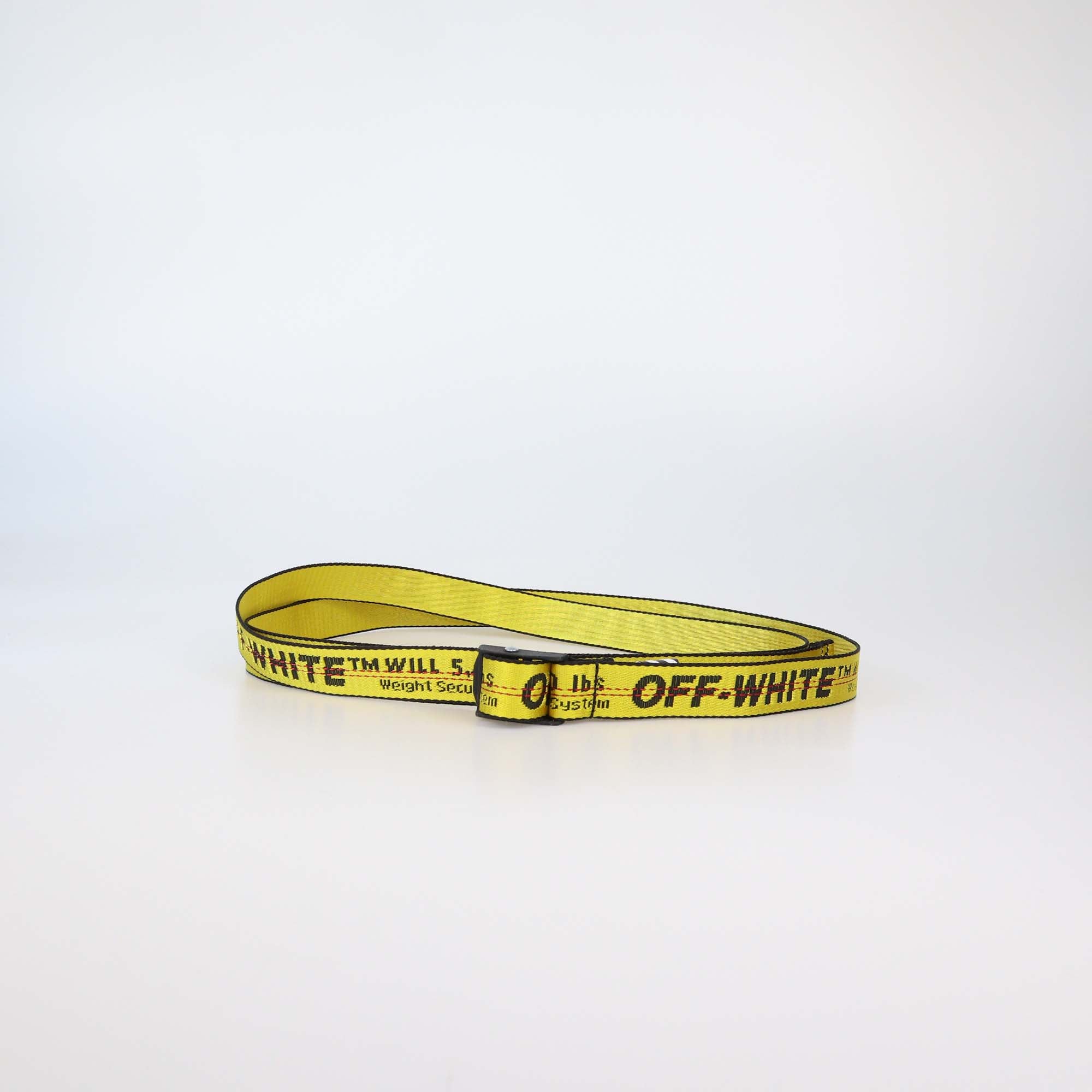 Off-White Yellow/Black Nylon Mini Industrial Belt