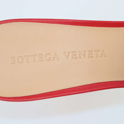 Bottega Veneta Red Leather Mule Sandals Womens Bottega Veneta 