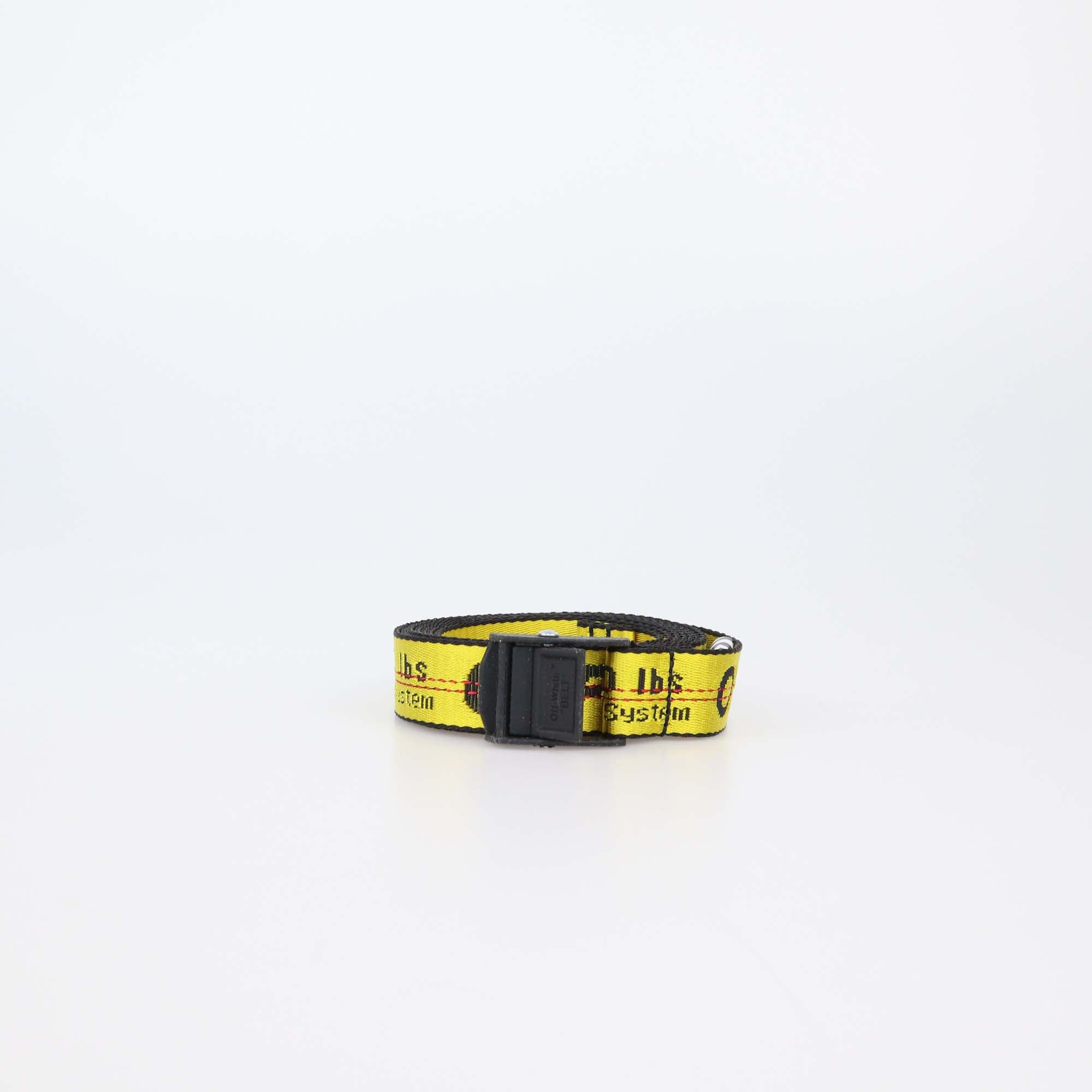 Off-White Yellow/Black Nylon Mini Industrial Belt