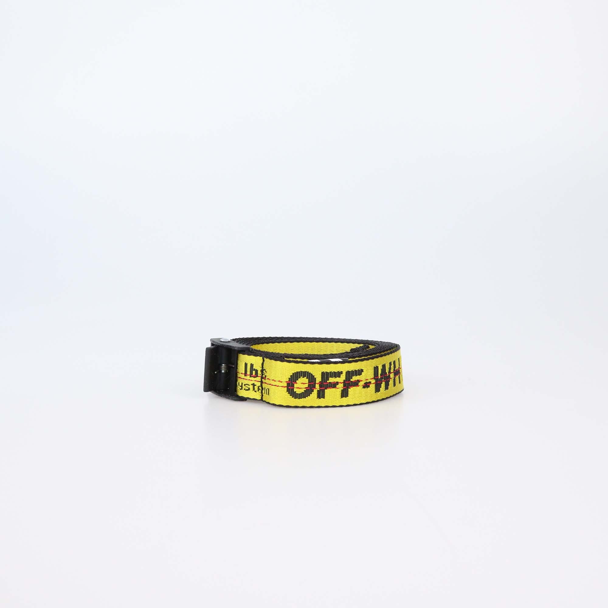 Off-White Yellow/Black Nylon Mini Industrial Belt