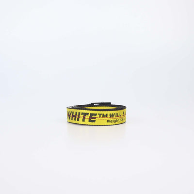 Off-White Yellow/Black Nylon Mini Industrial Belt