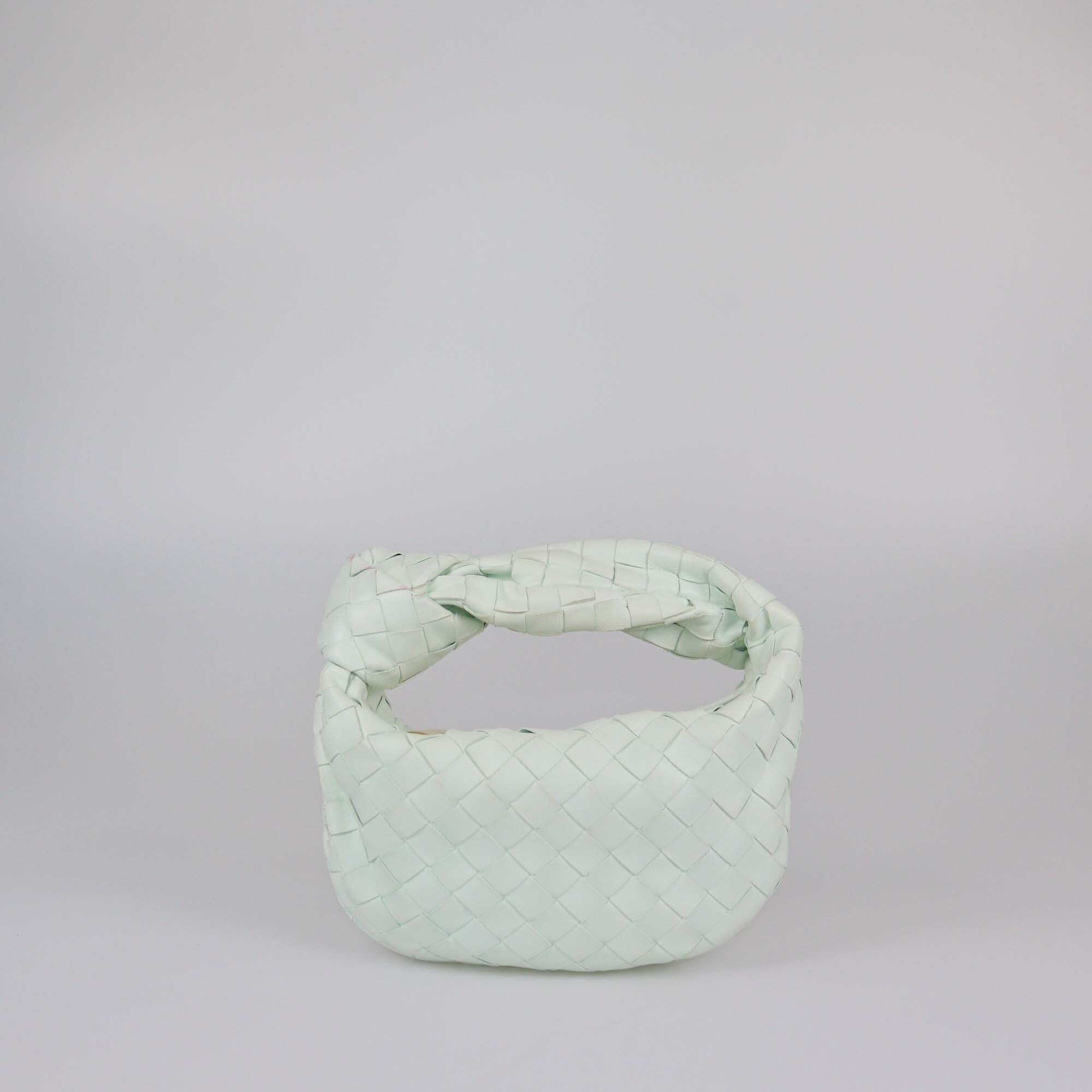 Bottega Veneta Mint Green Intrecciato Mini BV Jodie Bag Womens Bottega Veneta 