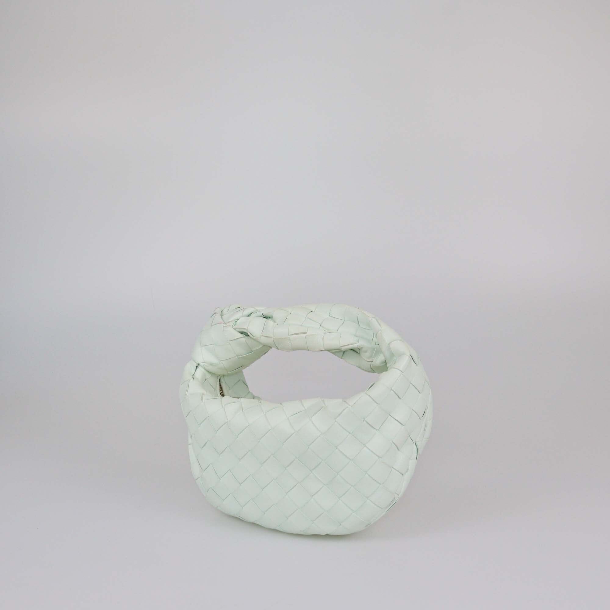 Bottega Veneta Mint Green Intrecciato Mini BV Jodie Bag Womens Bottega Veneta 