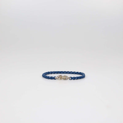 David Yurman Sterling Silver Enamel Coated Box Chain Bracelet