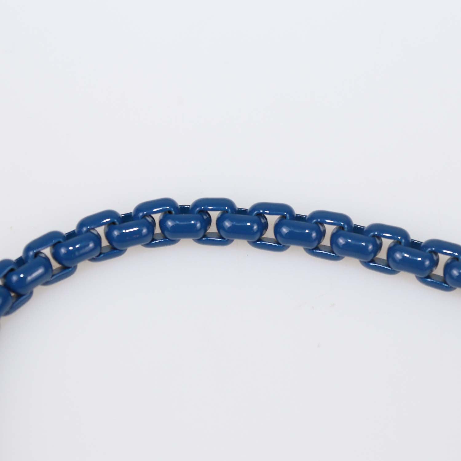 David Yurman Sterling Silver Enamel Coated Box Chain Bracelet