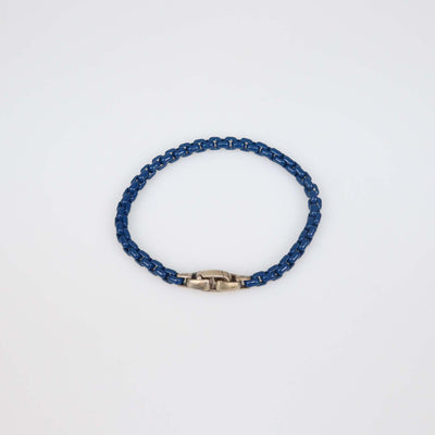 David Yurman Sterling Silver Enamel Coated Box Chain Bracelet