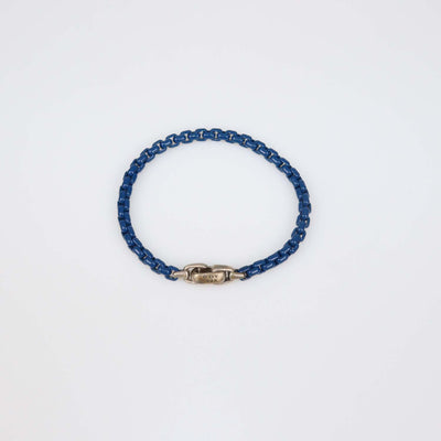 David Yurman Sterling Silver Enamel Coated Box Chain Bracelet