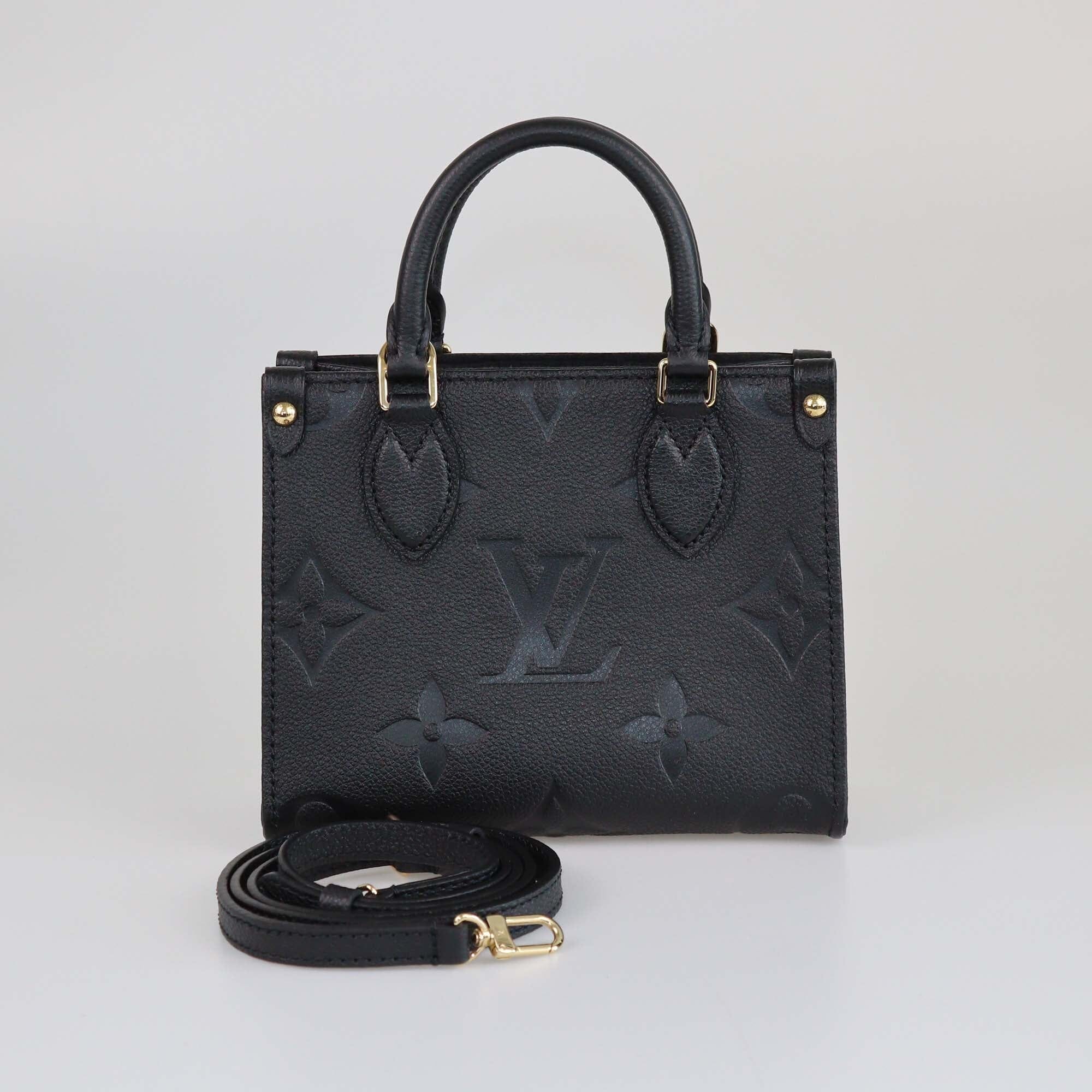 Louis Vuitton Black Monogram Empreinte OnTheGo BB Bag Womens Louis Vuitton 