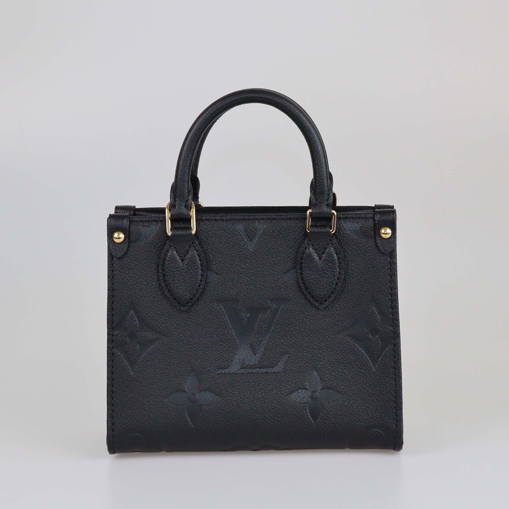 Louis Vuitton Black Monogram Empreinte OnTheGo BB Bag Womens Louis Vuitton 