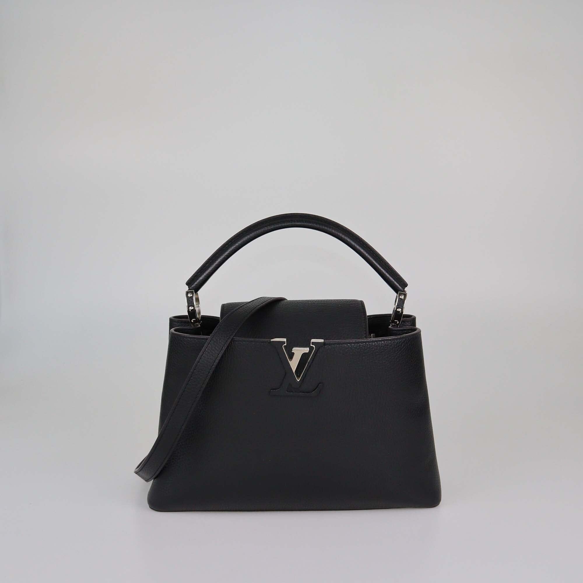 Louis Vuitton Black Taurillon Capucines PM Bag Womens Louis Vuitton 