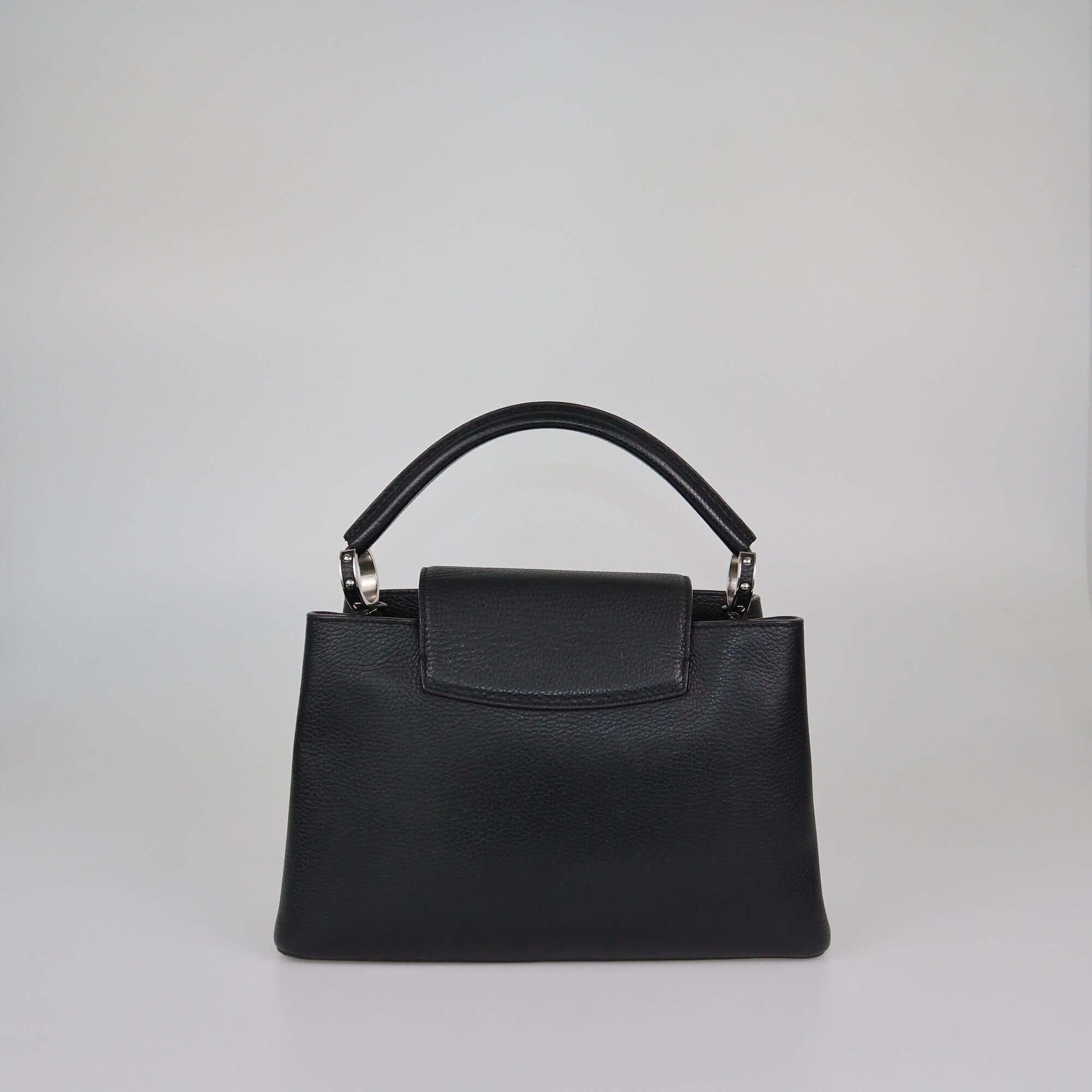 Louis Vuitton Black Taurillon Capucines PM Bag Womens Louis Vuitton 