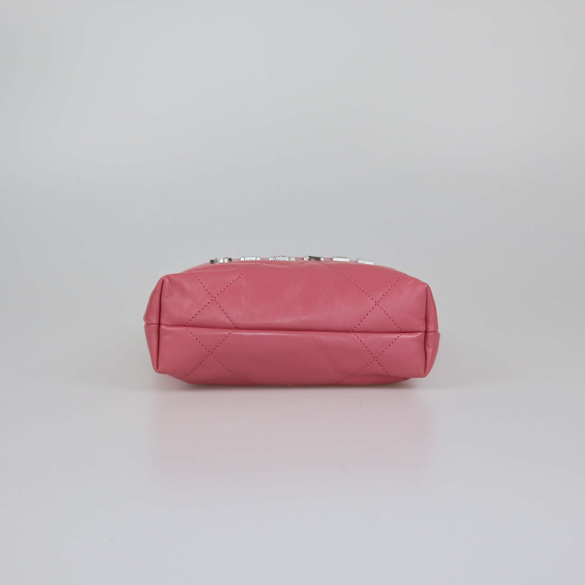 Chanel Pink Quilted Mini 22 Bag Womens Chanel 