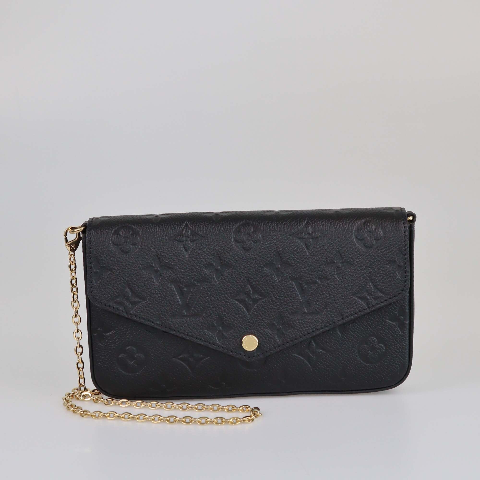 Louis Vuitton Black Monogram Empreinte Felicie Pochette Bag Womens Louis Vuitton 