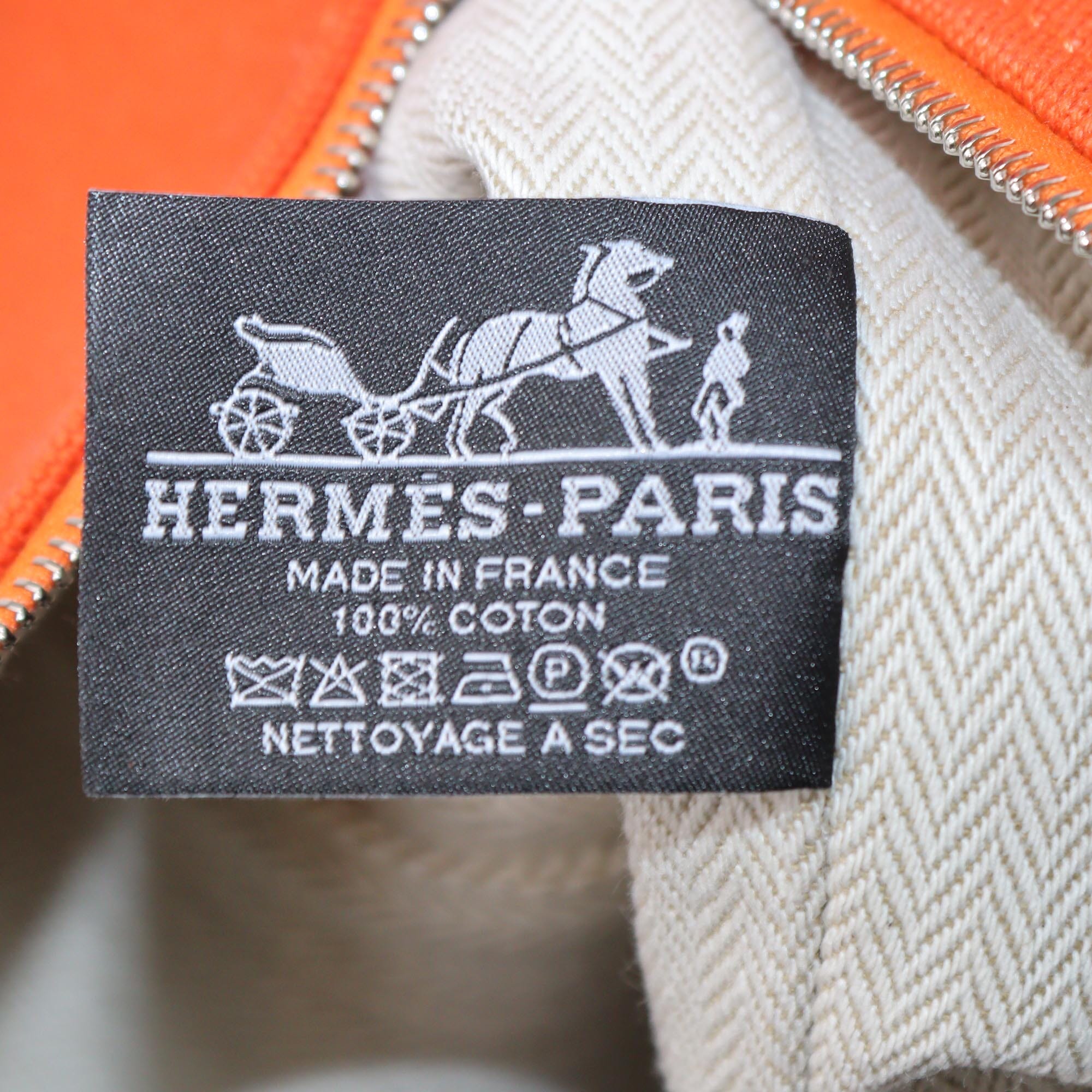 Hermes Orange Feu Large Bride-a-Brac Case Womens Hermes 