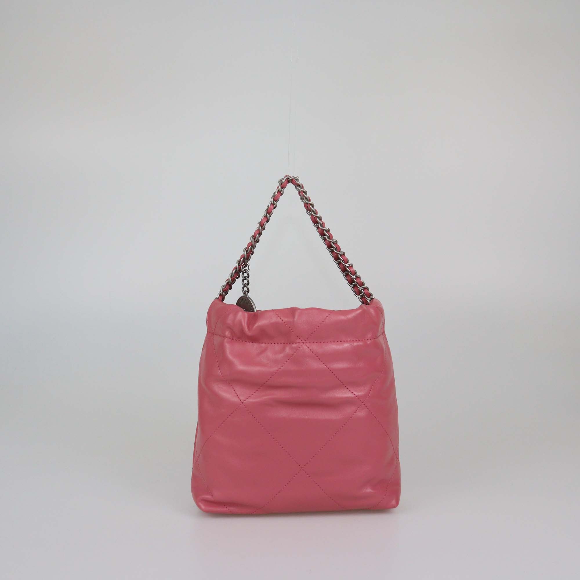 Chanel Pink Quilted Mini 22 Chain Bag