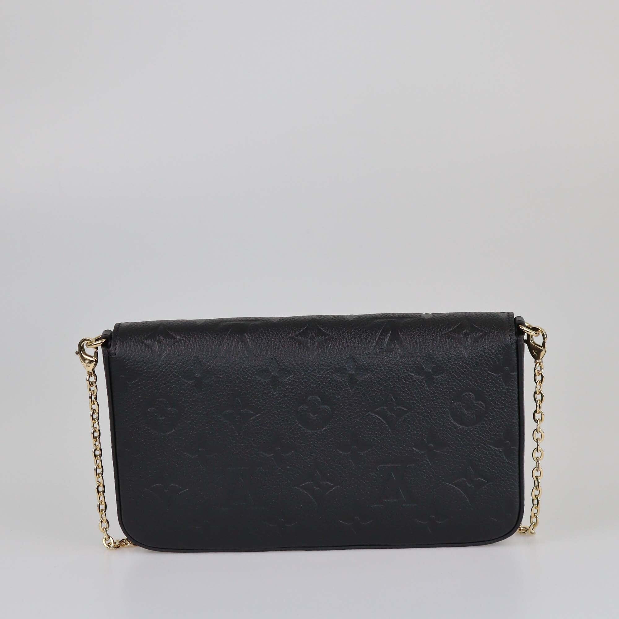 Louis Vuitton Black Monogram Empreinte Felicie Pochette Bag Womens Louis Vuitton 