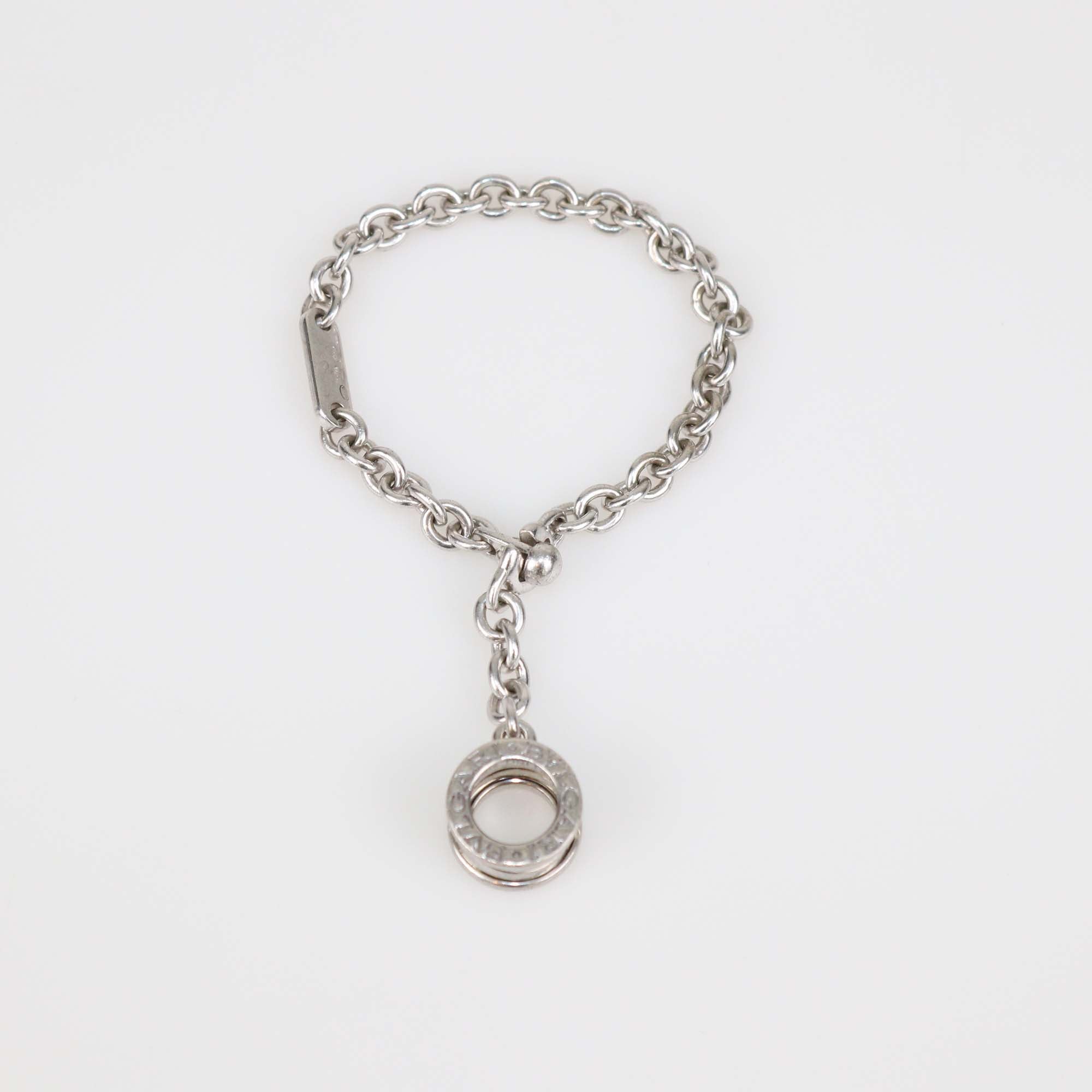 Bvlgari Silver Chain Link B.Zero1 Bag Charm/Key Chain