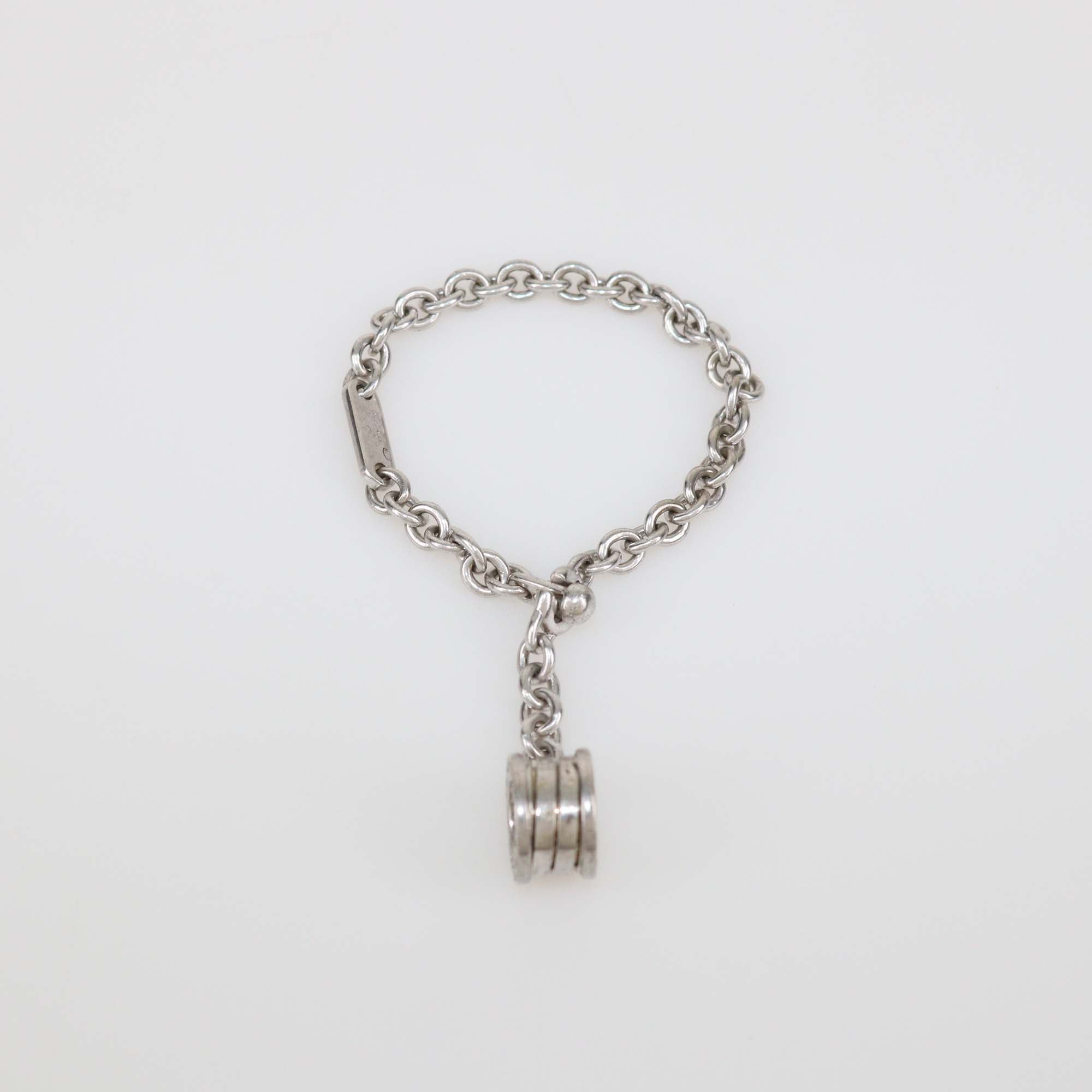 Bvlgari Silver Chain Link B.Zero1 Bag Charm/Key Chain