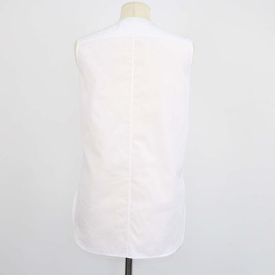 Christian Dior White Cotton Bee Embroidered Button Up Sleeveless Top