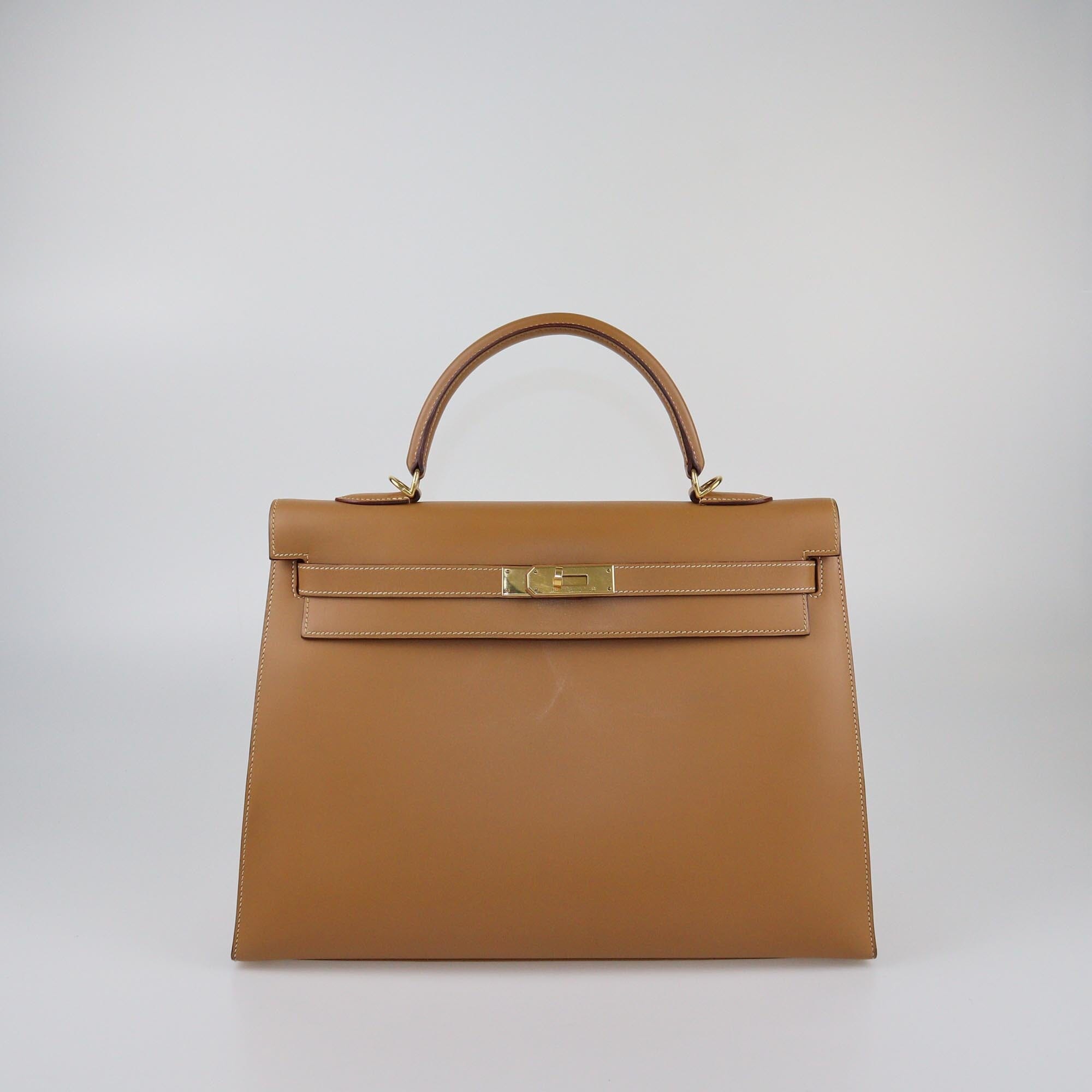 Hermes Natural Chamonix Kelly Sellier 35 GHW Womens Hermes 