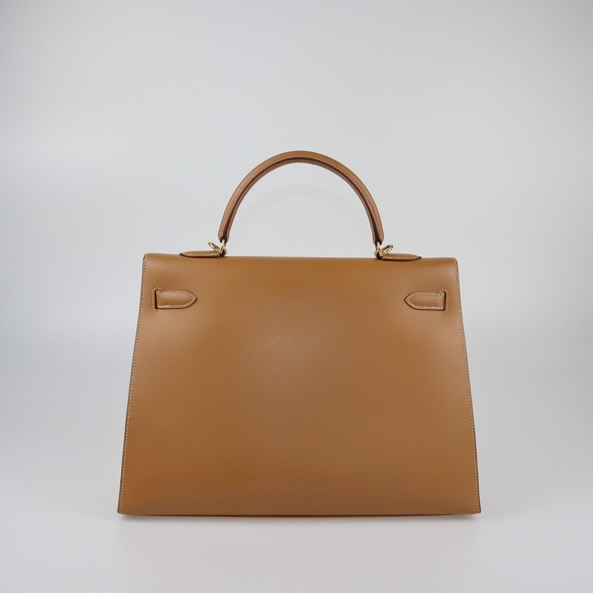 Hermes Natural Chamonix Kelly Sellier 35 GHW Womens Hermes 
