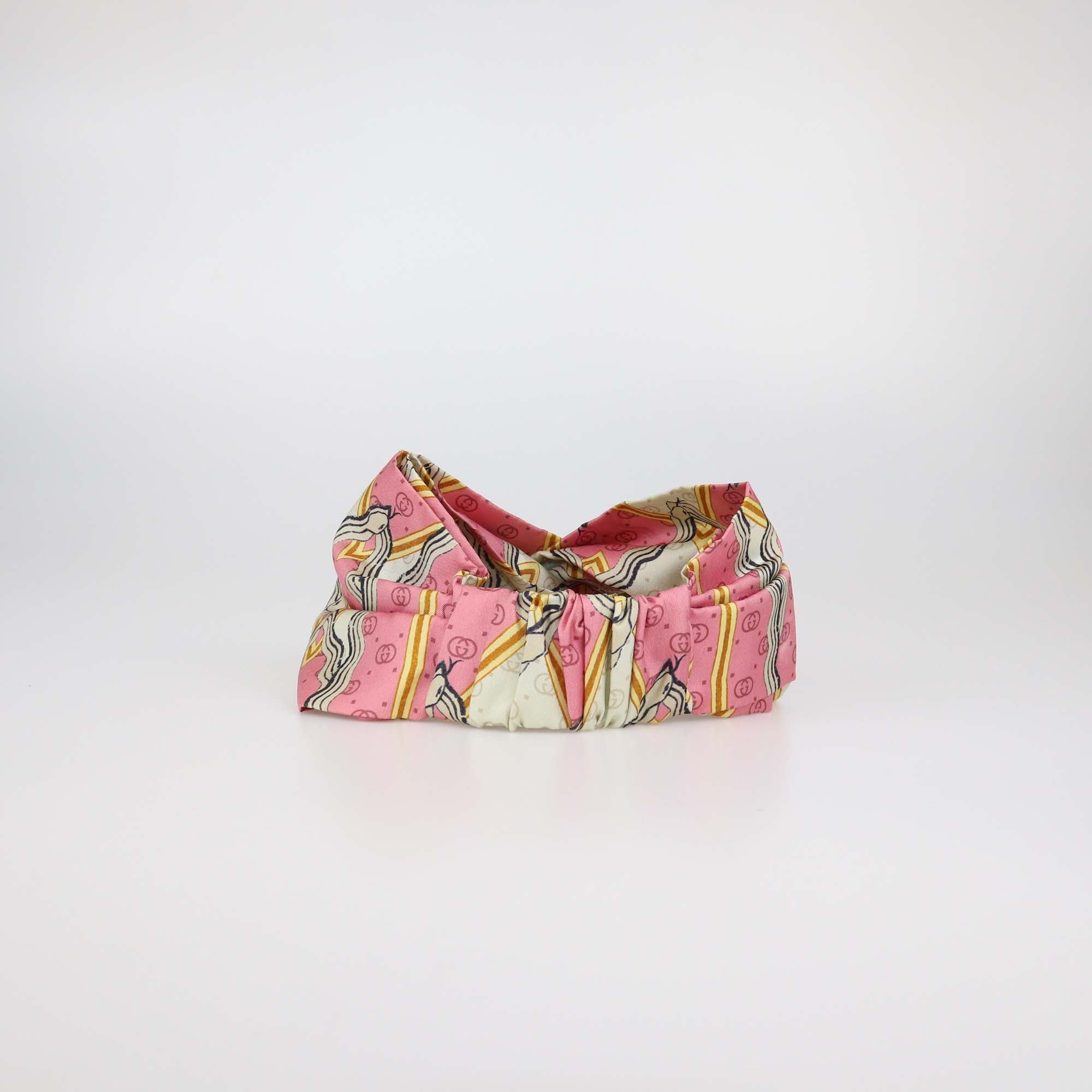 Gucci Multicolor Silk Snake Print Headband
