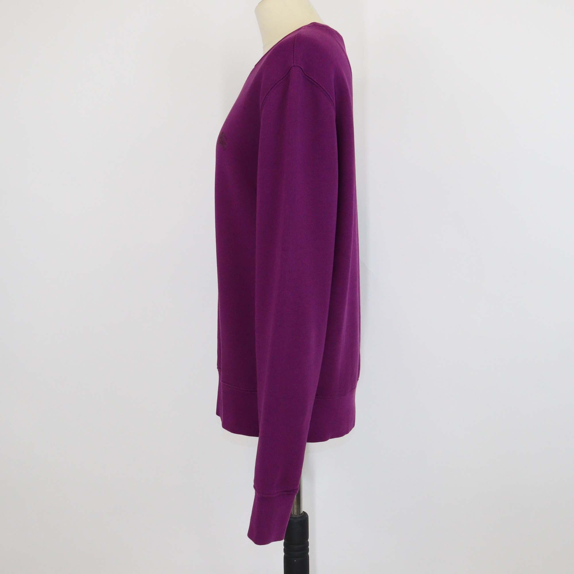 Burberry Brit Purple Cotton Embroidered Logo Long Sleeve Sweatshirt