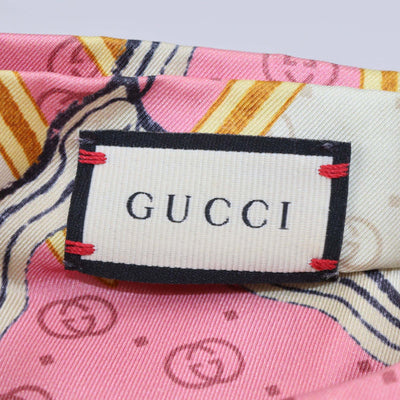 Gucci Multicolor Silk Snake Print Headband