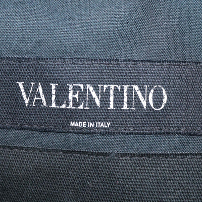 Valentino Black Blend Viscose Rockstud Zip Bomber Jacket