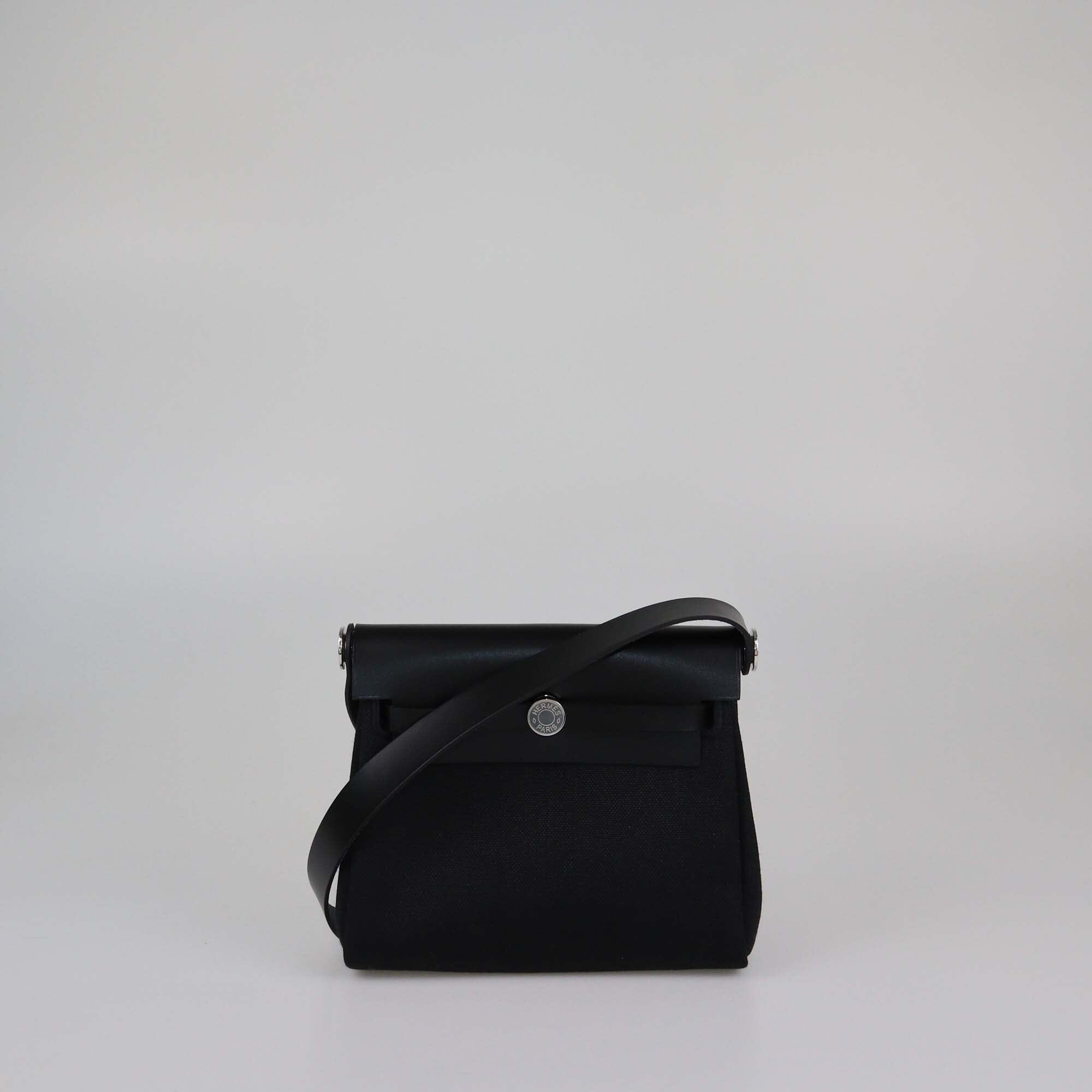 Hermes Black Herbag Zip 20 Bag Womens Hermes 