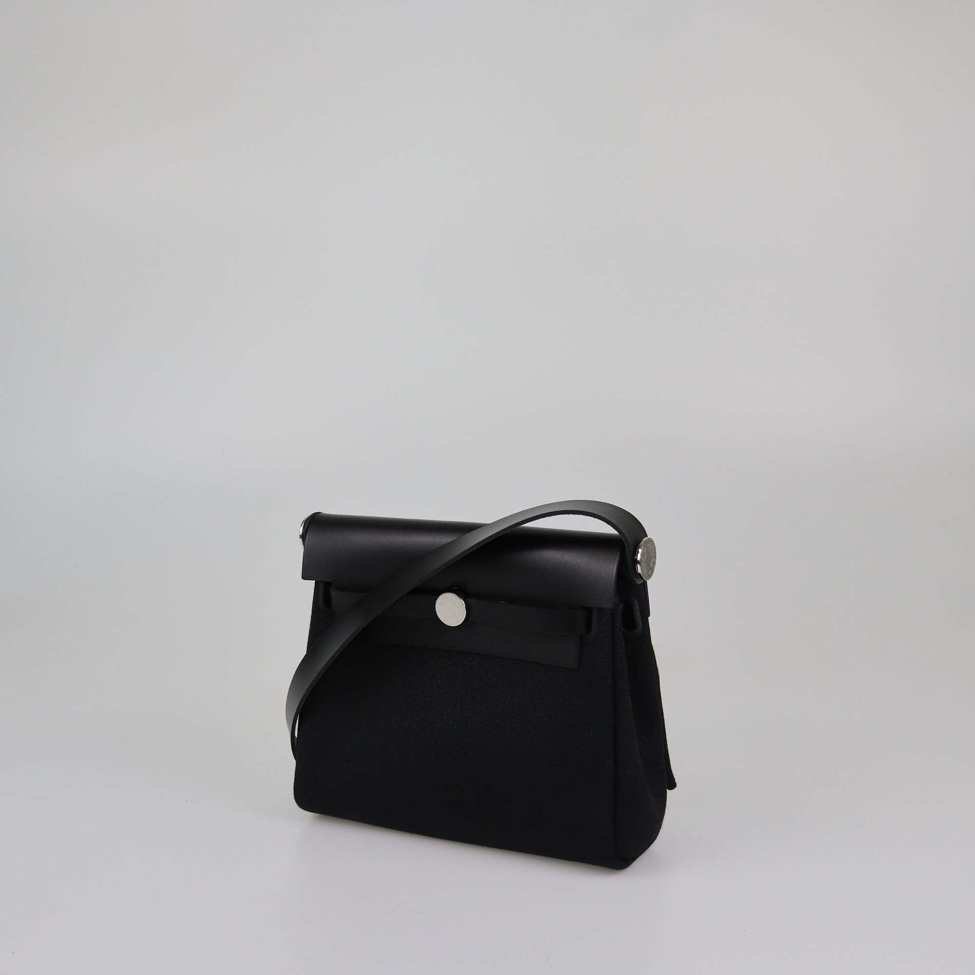 Hermes Black Herbag Zip 20 Bag Womens Hermes 