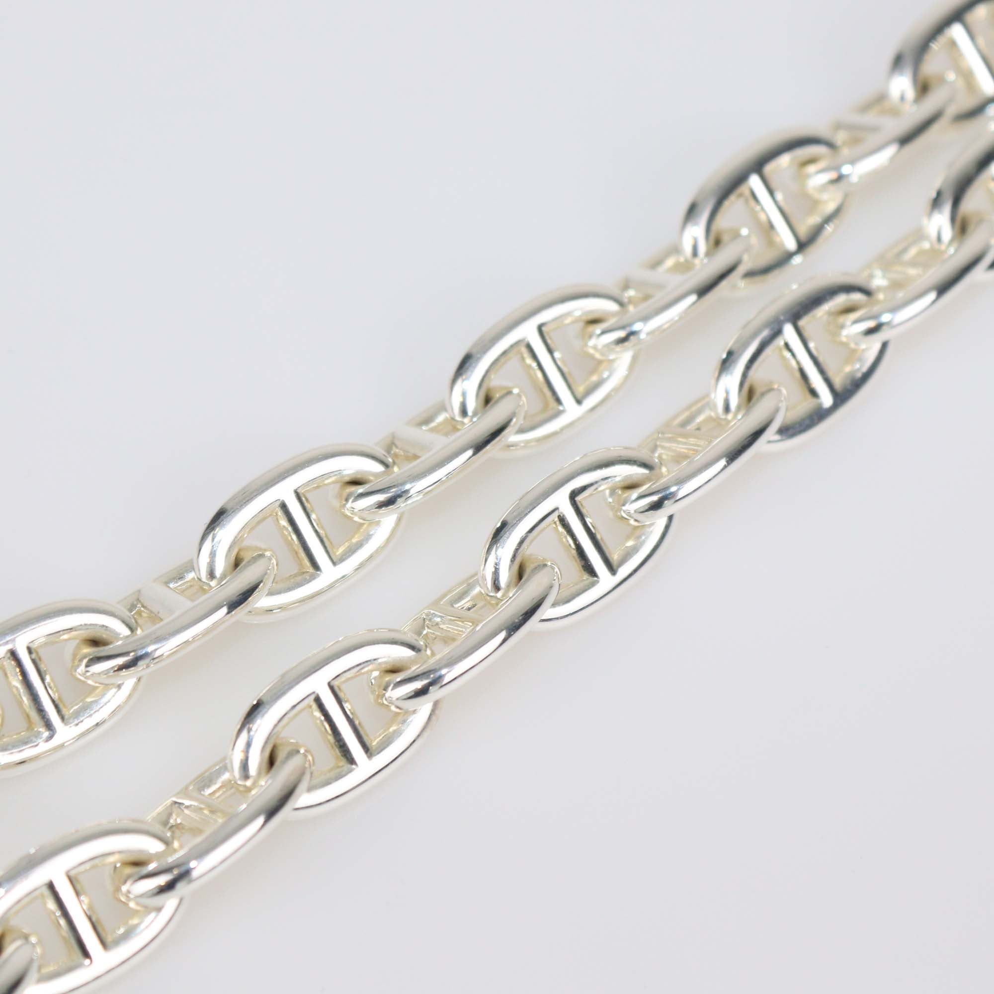 Hermes Sterling Silver Chaine d'ancre Necklace