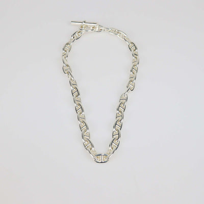 Hermes Sterling Silver Chaine d'ancre Necklace