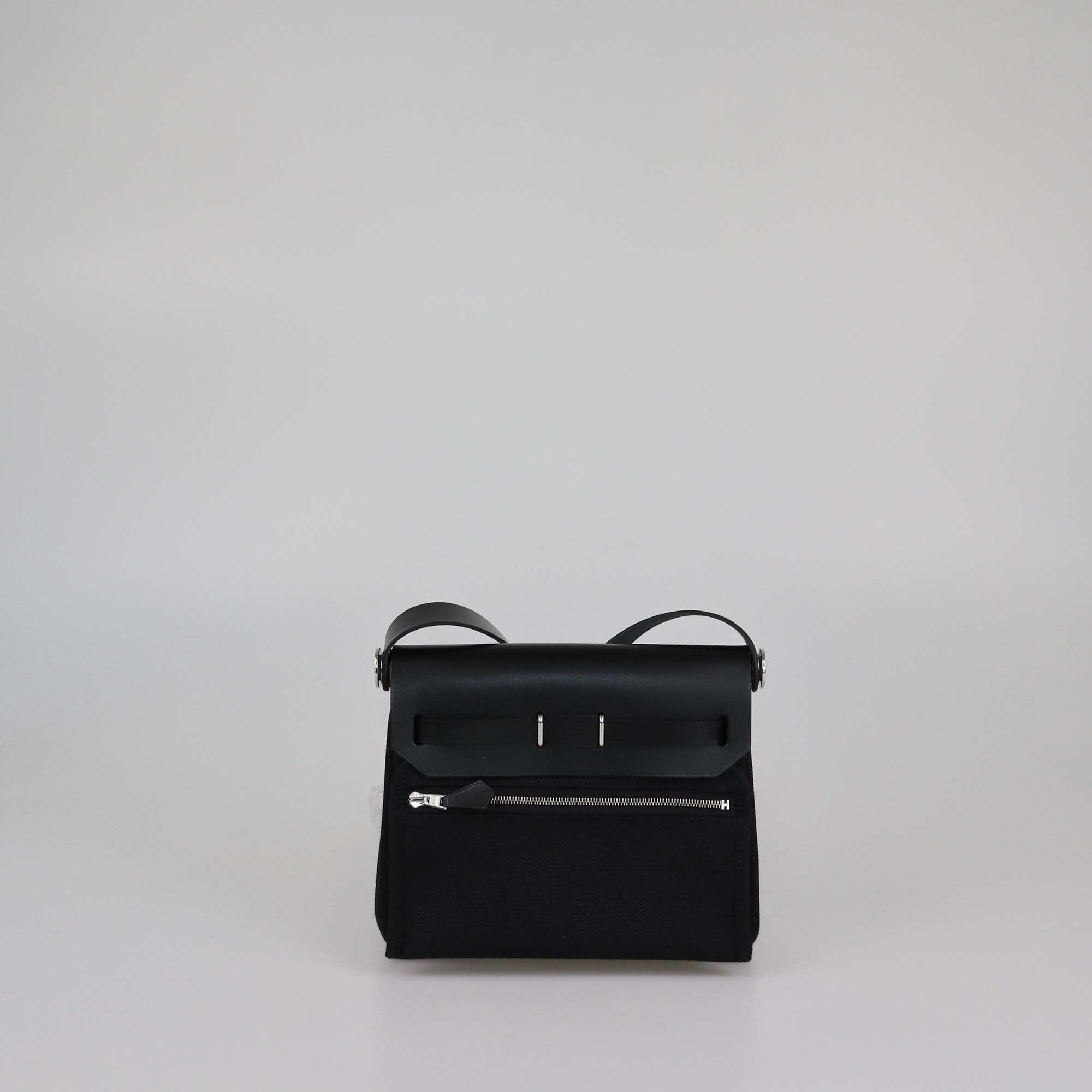 Hermes Black Herbag Zip 20 Bag Womens Hermes 