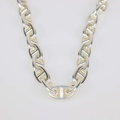 Hermes Sterling Silver Chaine d'ancre Necklace