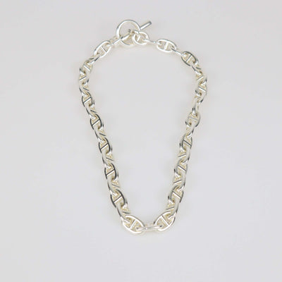 Hermes Sterling Silver Chaine d'ancre Necklace