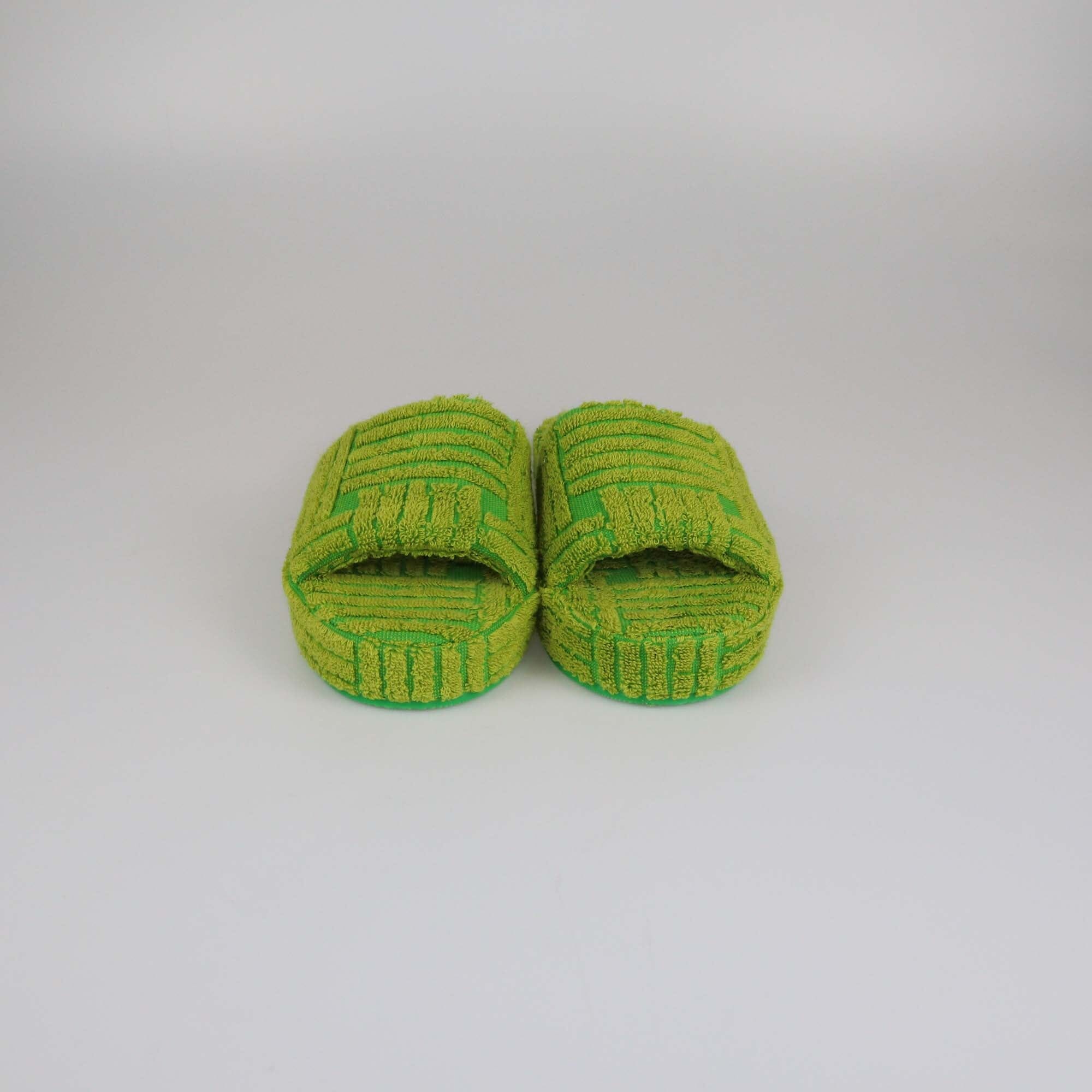 Bottega Veneta Neon Green Resort Sponge Platform Slides Womens Bottega Veneta 