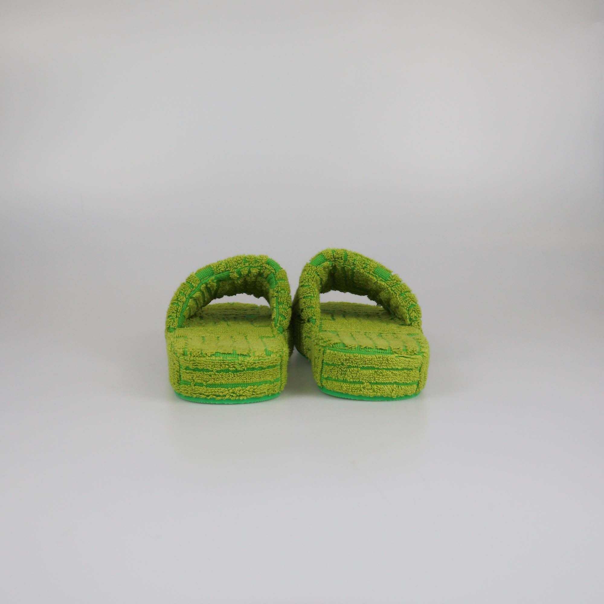 Bottega Veneta Neon Green Resort Sponge Platform Slides Womens Bottega Veneta 