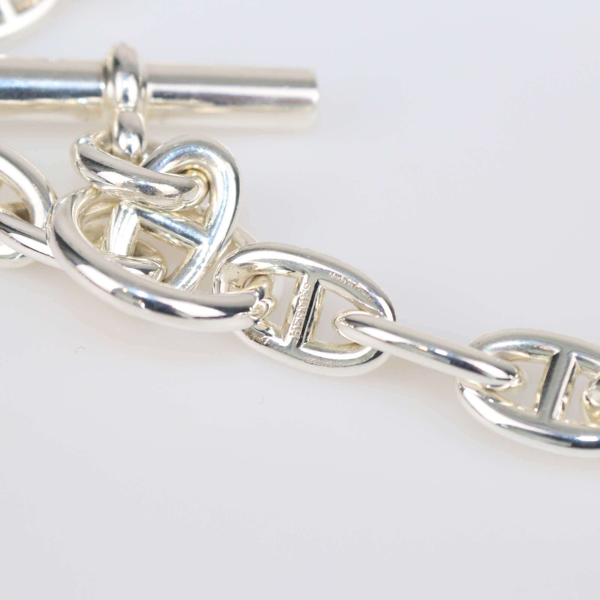 Hermes Sterling Silver Chaine d'ancre Necklace