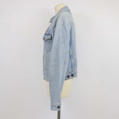 Miu Miu Washed Blue Denim Blouson Jacket